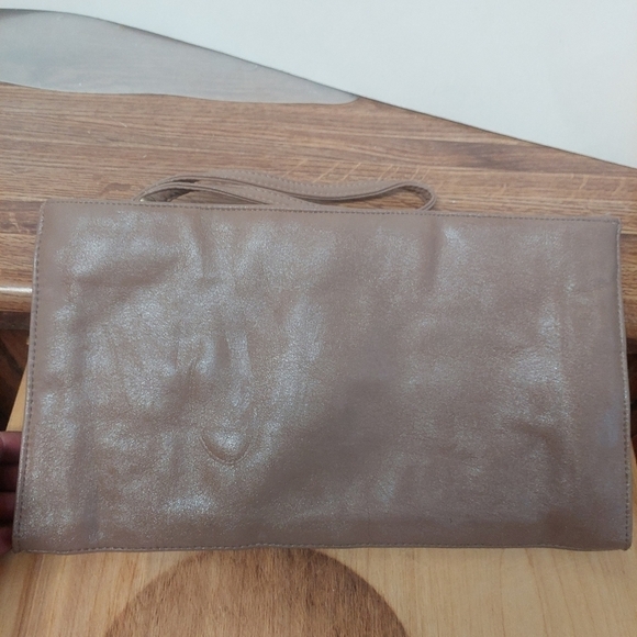 Vintage* Taupe 70s Wristlet Handbag - Picture 8 of 12
